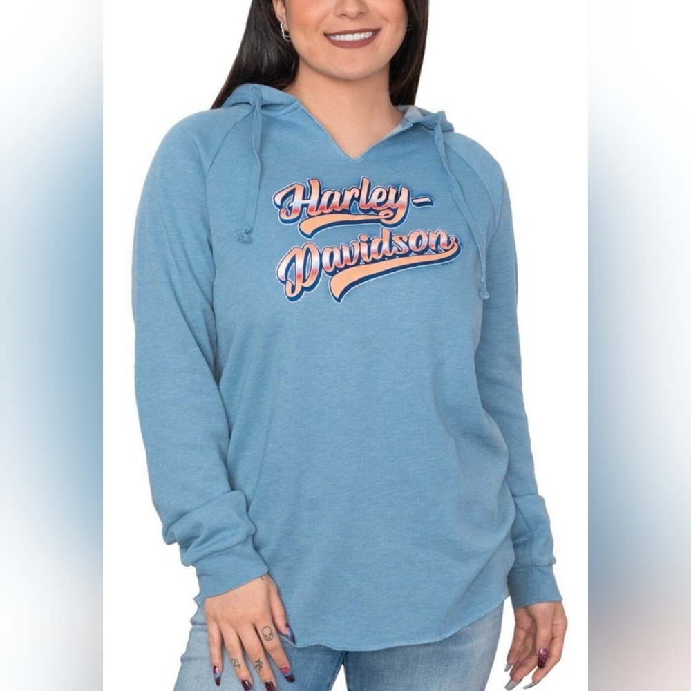 Harley-Davidson Blue Womens Oversized Sweater